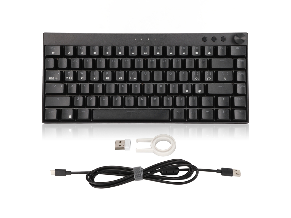 Aetheria teclado Mecânico 82 Teclas Rgb 3 Modos Conexão Type C Design Ergonômico para Gaming e Escritório