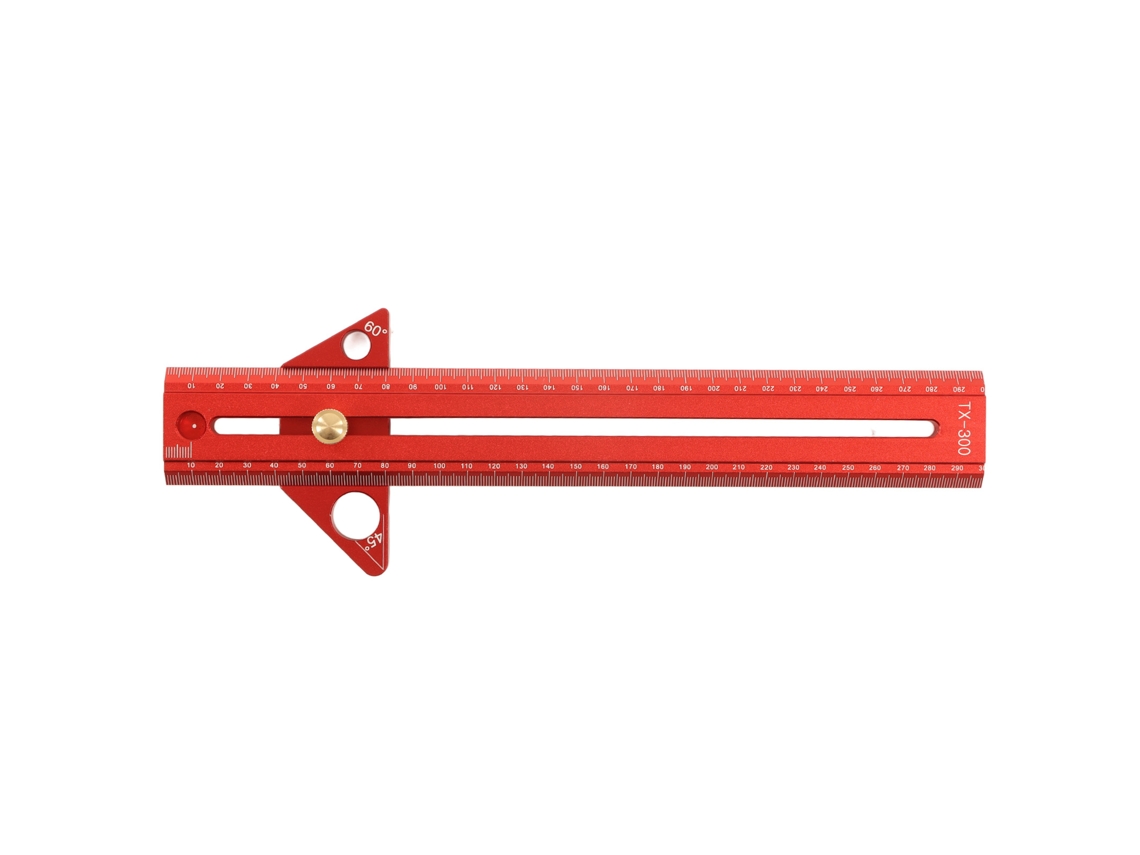 Yuru regra T Track Multifuncional de Alumínio para Carpintaria Medição Ângulo Madeira 30cm/11.8in