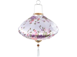 Lanterna Tradicional Suspensa com Flores de Narcisos Brancos de 30 Cm, Decorativa para o Ano Novo. SFUSHOS