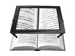 Lupa De Aumento 3x Com 4 Luzes De Led, Tamanho A4, Com Iluminação Para Leitura De Livros, Ideal Para Idosos E Para Guardar Joias. Com Aquaforge
