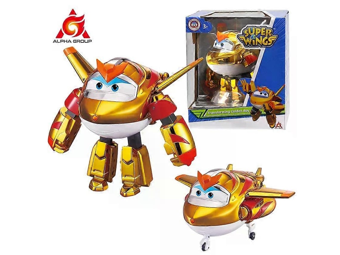 Brinquedo Transformador De Avião Robô De 5 Polegadas, Plástico Resistente, Transformação, Para Criançasgolden Boy