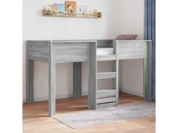 Vidaxl Beliche Para Crianças Cinza Sonoma 90 X 200 Cm
