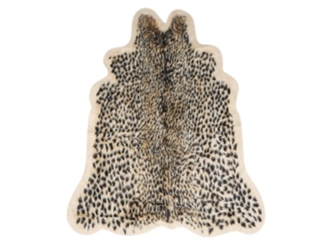 Alfombra Con Estampa De Leopardo Sintético, Tacto Suave, Ecológica Y Lavable A Máquina. Oem