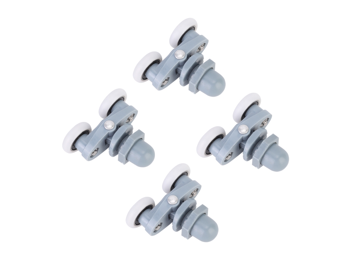 Laxiscreed Polias Para Box De Chuveiro, Conjunto Com 4 Unidades E Estrutura Dupla