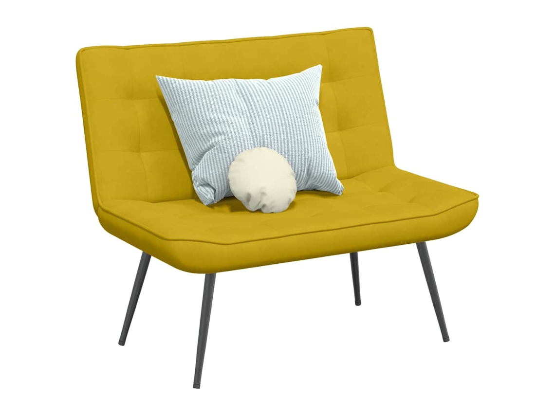 Vidaxl Banco 110x74x84 Cm Veludo Amarelo
