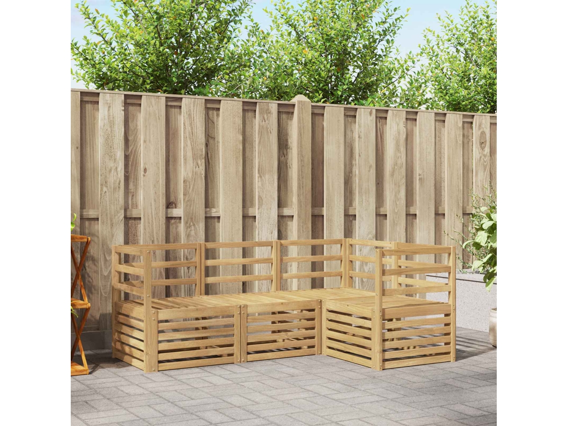 Vidaxl Conjunto De Sofás Para Exterior 4 Unid. Branco
