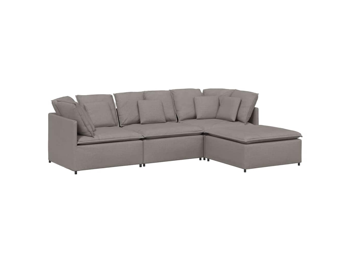 Sofá Modular Vidaxl Cinzento-acastanhado Tecido