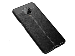 Capa De Tpu À Prova De Choque Com Textura De Lichia Para Xiaomi Redmi Note 9 Pro Max