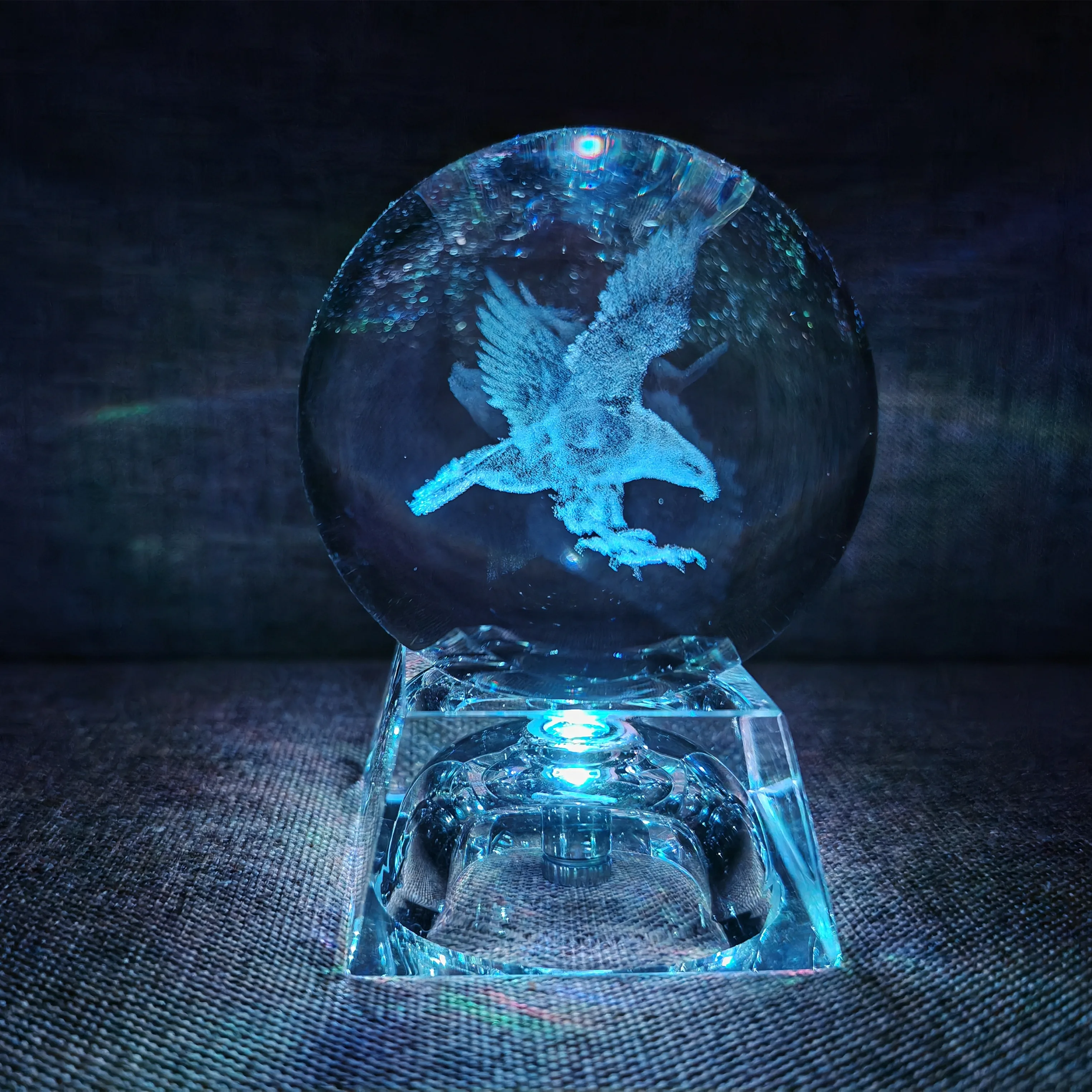Bola de Cristal Led, Bola de Vidro 3d, Decoração para Casa, Enfeite para Presente de Dia Dos Namorados. MDUG