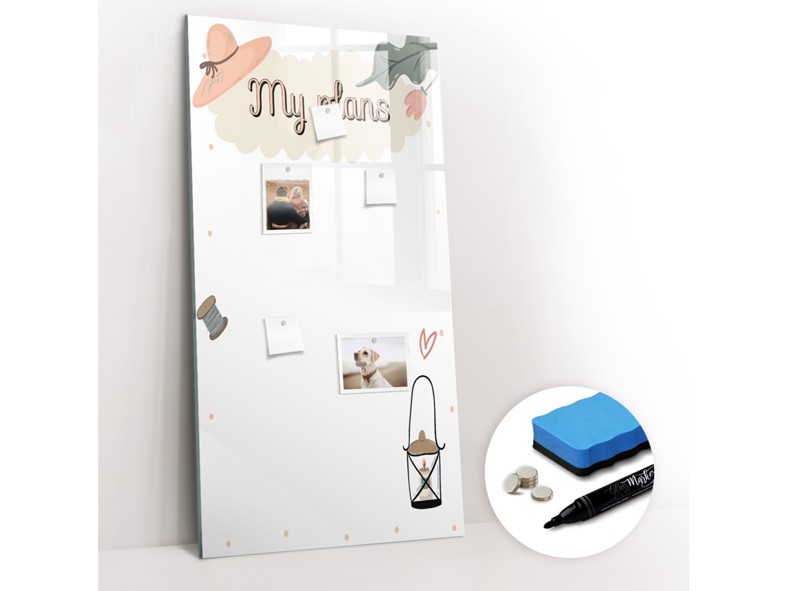 Quadro Magnético Decorativo Os Meus Planos Para A Cozinha Espelharte (60x120 Cm)