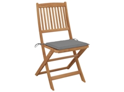 Conjunto de 2 Cadeiras de Jardim Dobráveis com Almofadões Acácia Maciça MAISON EXCLUSIVE (2 pcs)