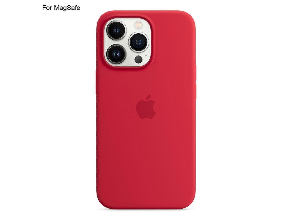 Capa Compatível Com Iphone 14 Pro, Com Magsafe, De Silicone Líquido Para Celular, Vermelho
