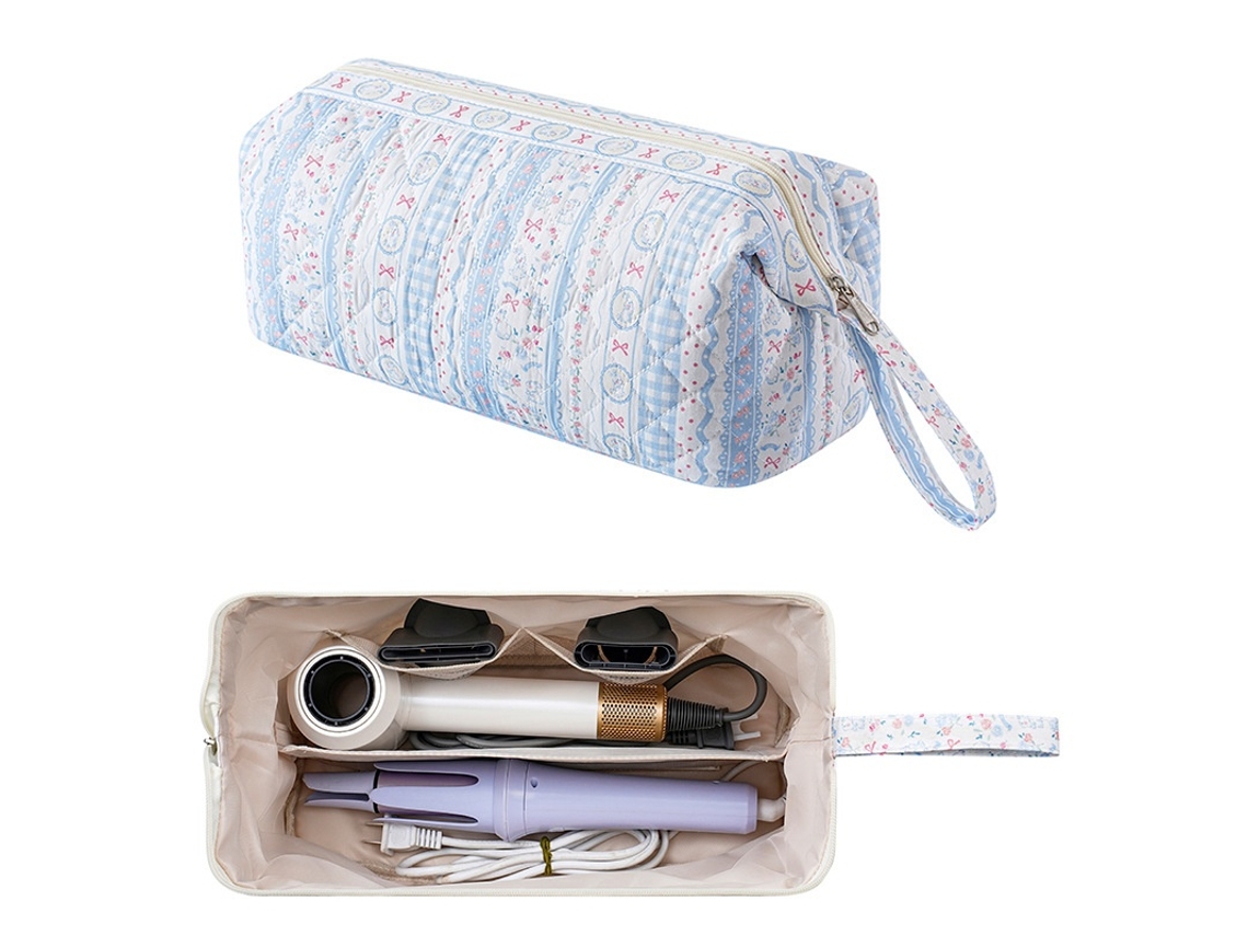 Bolsa Para Prancha De Cabelo Com Proteção Térmica Com Fecho Cinzento Elysve
