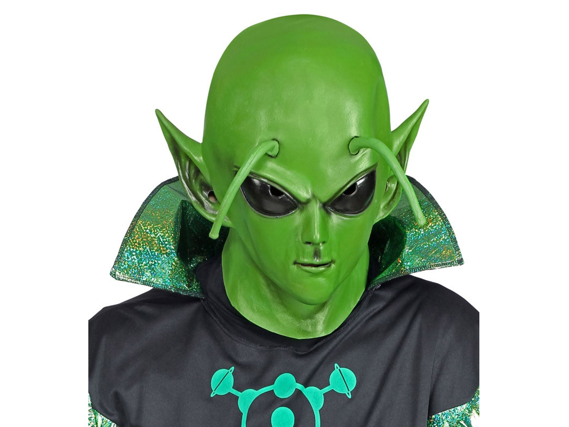 Máscara WIDMANN Alienígena Verde Com Antenas