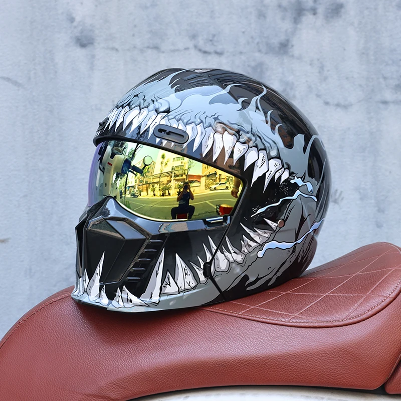 Capacete Unissex 2 Em 1, Material Abs, Certificado Dot