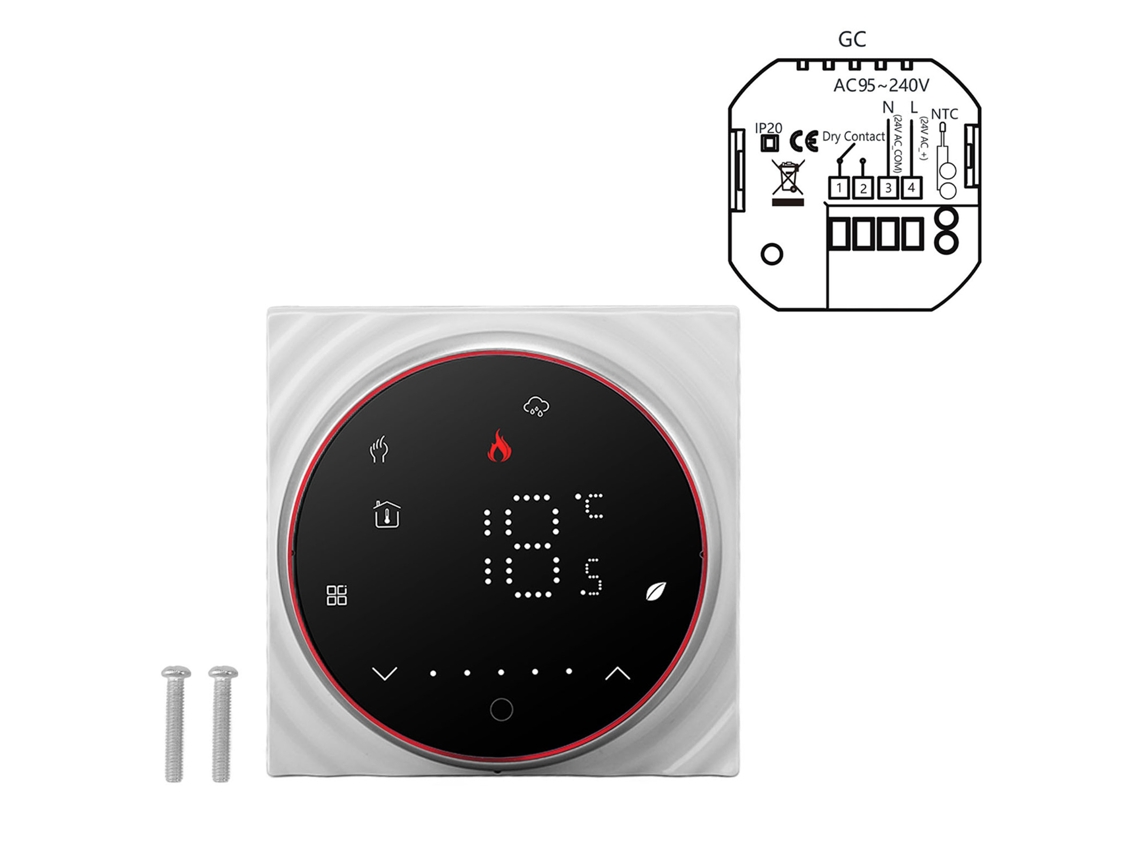 Termostato Inteligente Led Programável 7 Dias Sem Fio para Aquecimento de Água S/MARCA