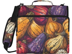 Organizador de Arquivos com 3 Argolas, 1,5 Bolsos com Alça, Inclui Bolsa com Zíper, Portátil para Escola e Pasta