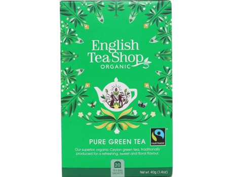 Chá ENGLISH TEA SHOP Pure Green Tea 20 Saquetas (40 g)