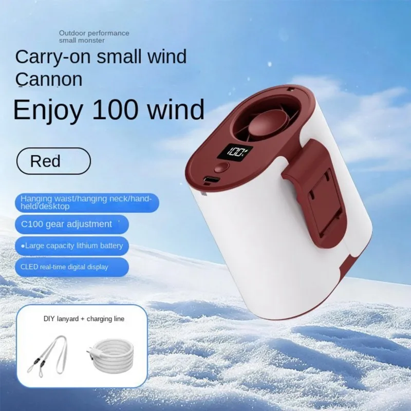 Ventilador De Cintura Portátil 4 Em 1, Padrão Europeu, Carregamento Usb, Bateria De Longa Duração.