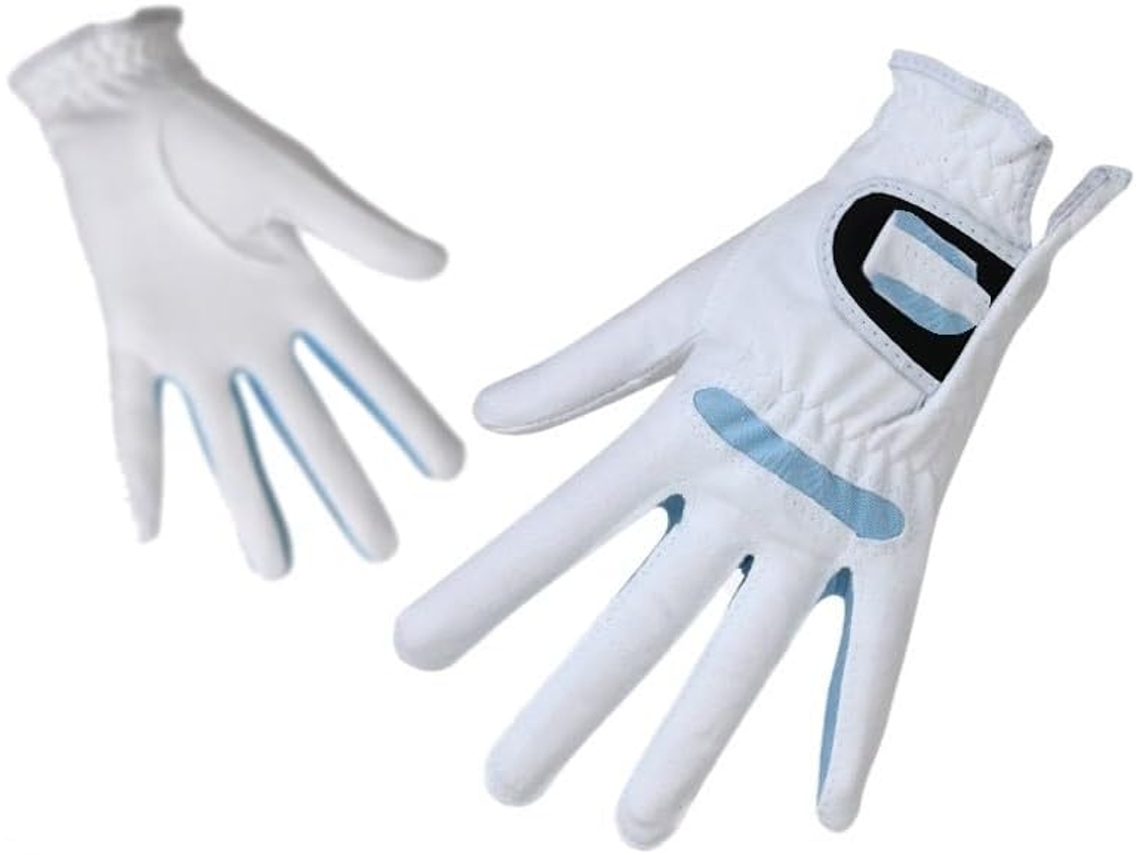 Luvas de Golfe Femininas Ajustáveis, Respiráveis, Mão Esquerda e Direita, Fibra, Esporte | S/MARCA