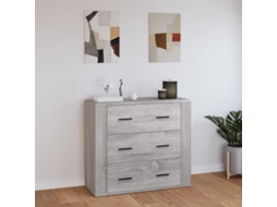 Vidaxl Aparador 80x33x70 Cm Derivados De Madeira Cinzento Sonoma