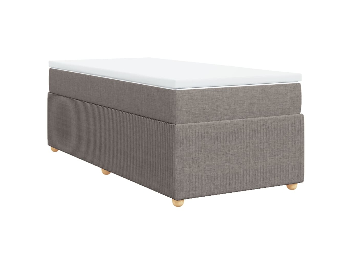 Box Spring Bed, Box Spring Beds Vidaxl Cinzento-acastanhado Tecido (90 X 200 Cm)