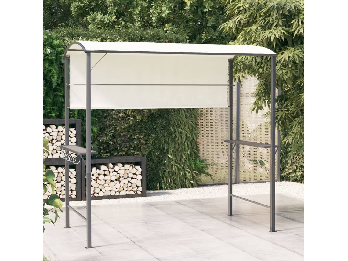 Vidaxl Gazebo Com Toldo 220x110x200 Cm Creme