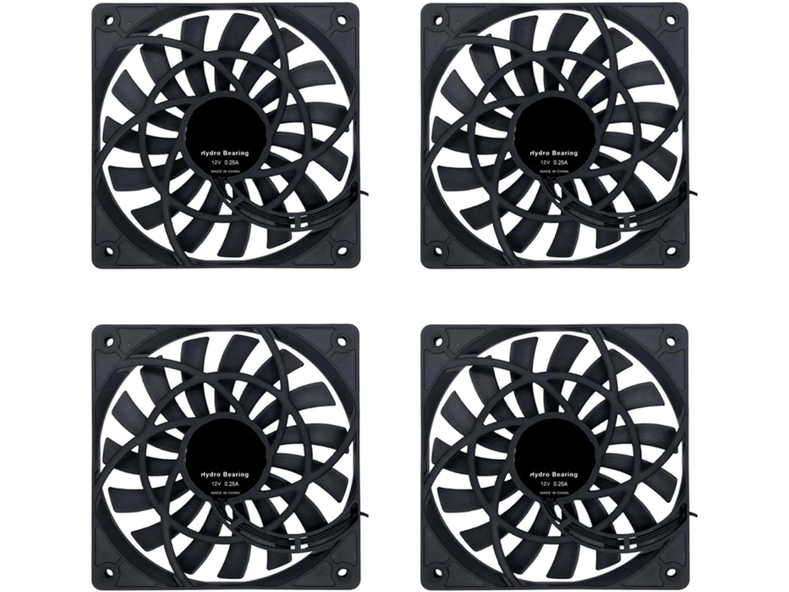 4 Ventoinhas de Resfriamento Pwm Finas e Silenciosas de 120 Mm , Novas. SFUSHOS (12 Cm)