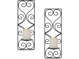 Apoios De Velas De Parede Em Ferro Com Design Plegável, Decoração Moderna E Fácil Instalação Para Lar