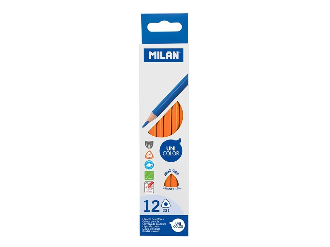 Lápis de Cor Triangulares MILAN Laranja
