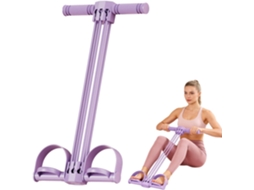 Conjunto De 6 Faixas Elásticas Multifuncionais Com Pedal E Pegas Para As Mãos, Ideal Exercícios Abdominais