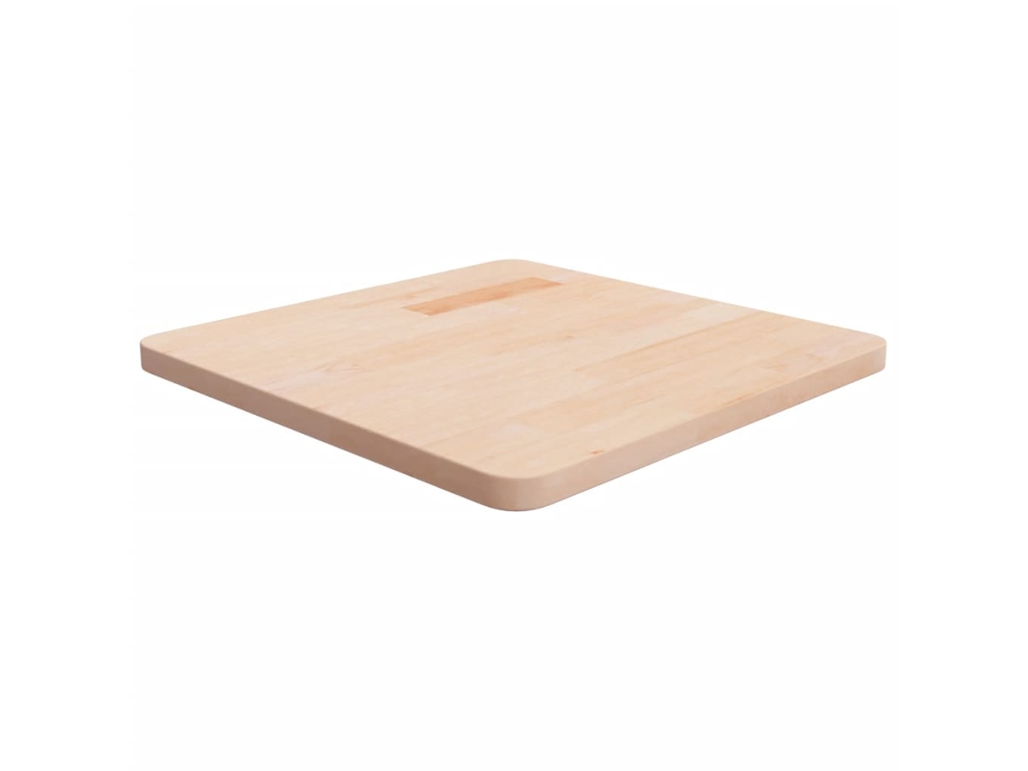 Vidaxl Tampo De Mesa Quadrado 50x50x2,5 Cm Carvalho Maciço Não Tratado