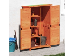 Vidaxl Abrigo P/ Ferramentas Jardim 83x57x140 Cm Pinho Maciço Castanho