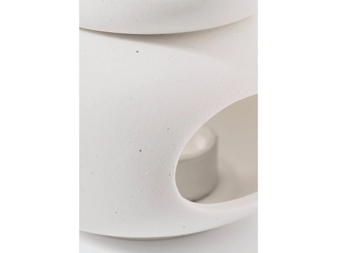 Queimador de cerâmica branco minimalista com efeito pedra BAIHAM PARIS