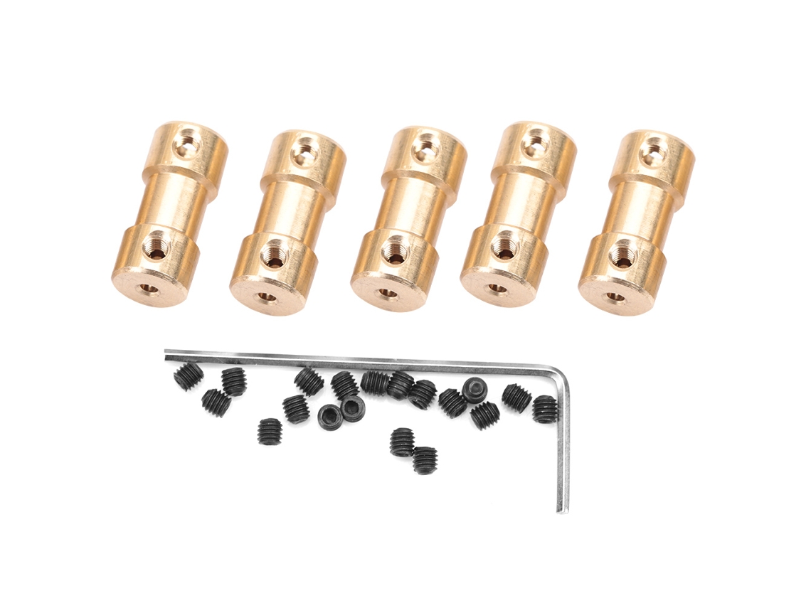 5pcs Acoplamento De Eixo De Cobre Para Motor Conector Junção Transferência (2.3-3.0mm)
