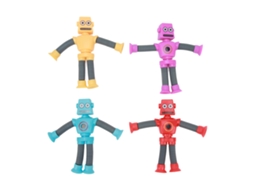 Mali 4pcs Brinquedo de Robô com Ventosas Telescópicas Flexível em Plástico para Crianças Meninos e Meninas