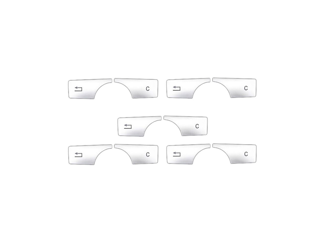 10x Autocolantes Decorativos para Botões do Sistema Multimédia do Automóvel para Classe C/e W204 Cls Glk C180 E260 (2007 2017)