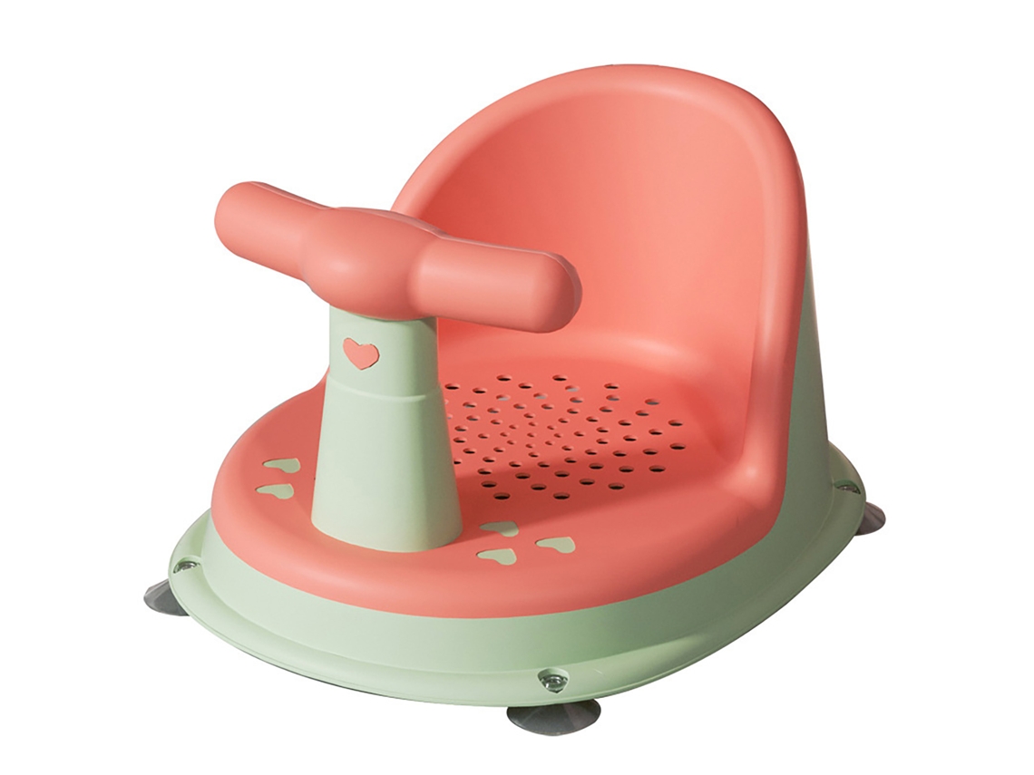 Assento De Banho Para Bebê Ajustável Ergonômico Anti-derrapante Com Ventosas Laranja