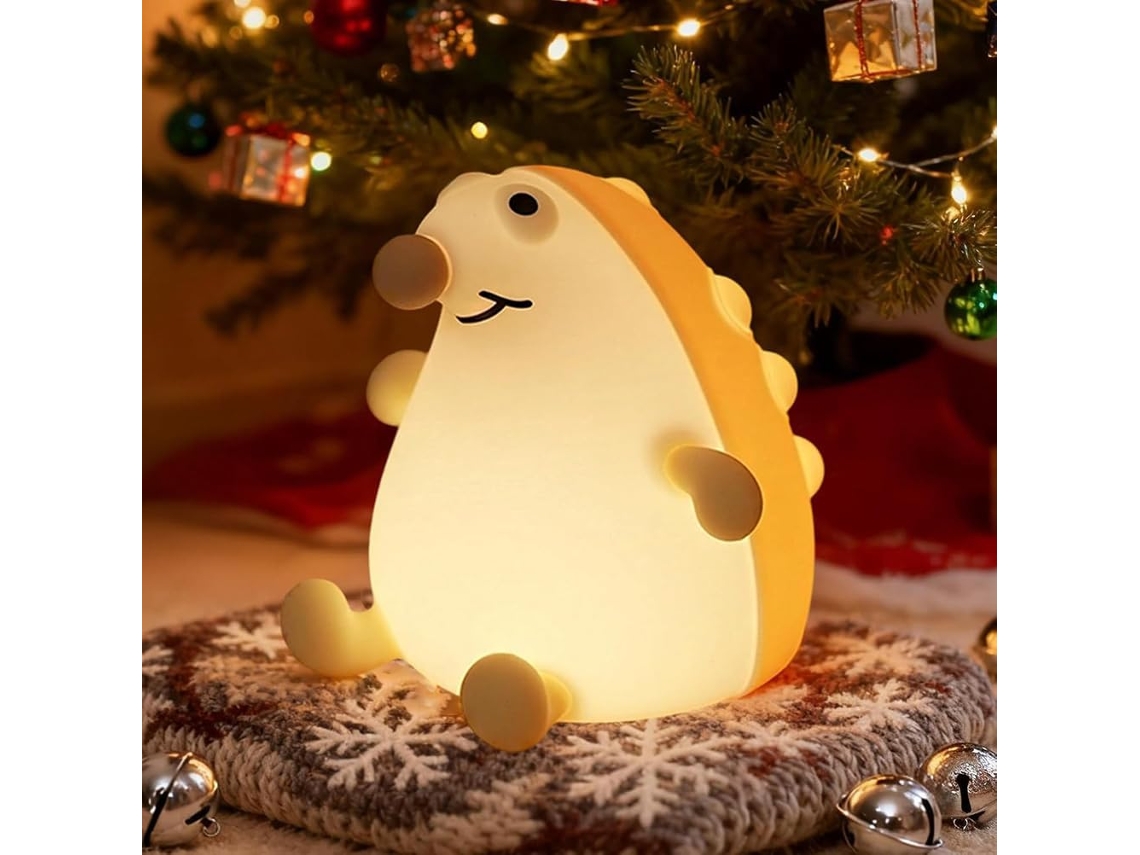 Luz Noturna Infantil em Silicone Formato Ouriço Fofo, 7