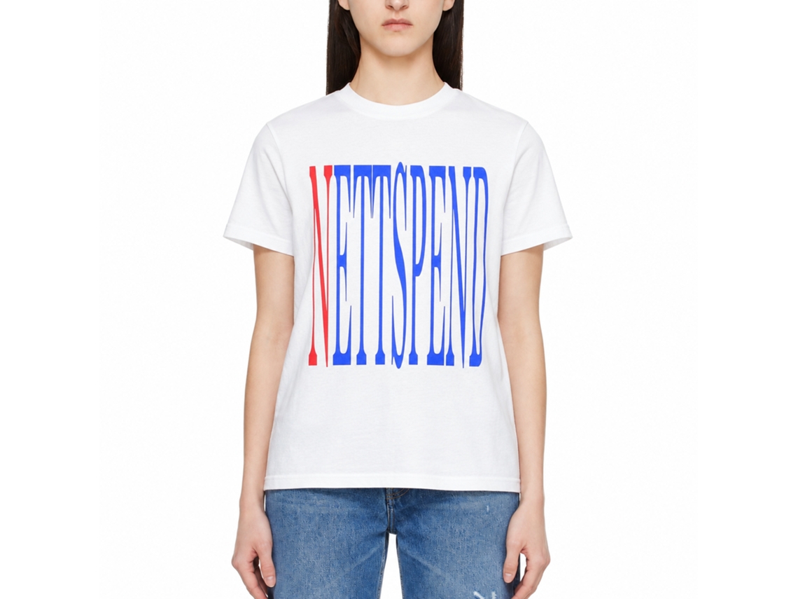 Nettspend Wordmark Invert Tour Merch T-shirts Tees White Size:m