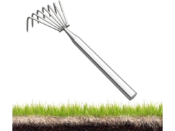 Ancinho De Jardim Em Aço Inoxidável - Cabo Longo Ergonômico - Feito De Metal