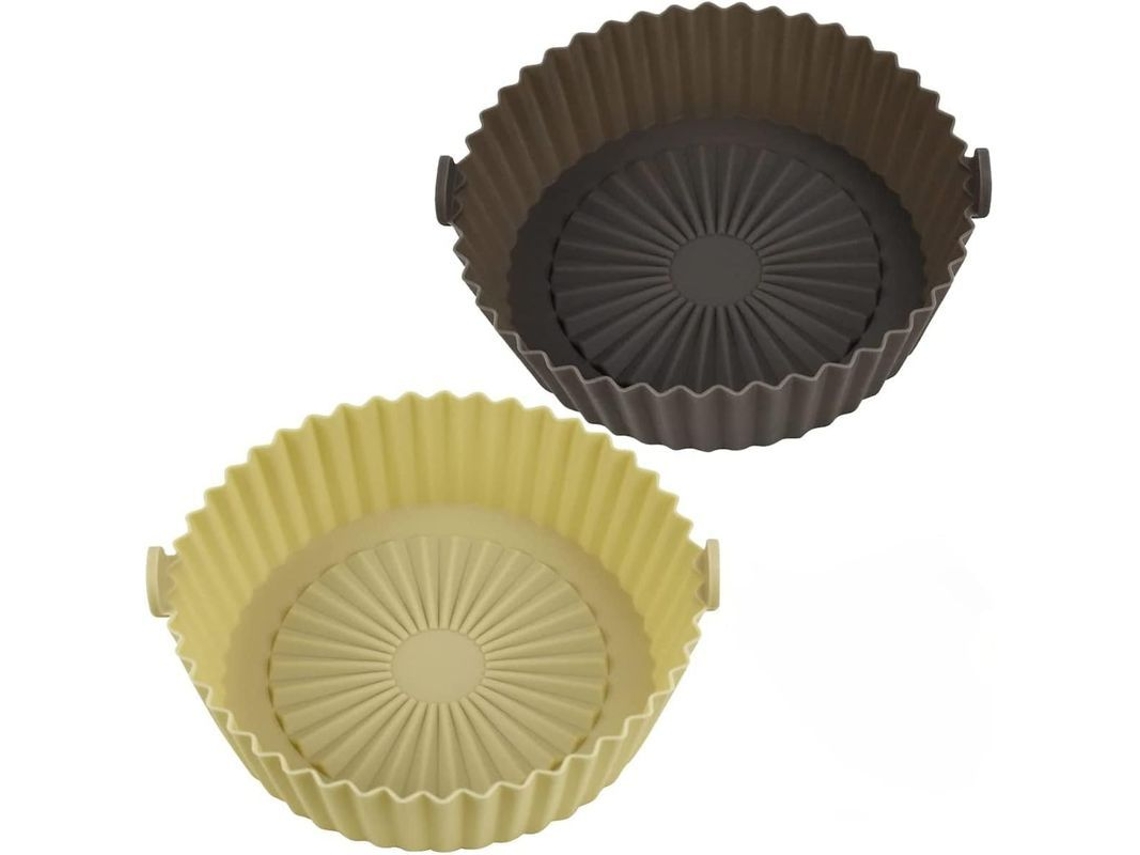 Olla De Silicona Para Freidora De Aire 16.5cm Suitable 2025, 2 Unidades Reutilizables Resistentes Al Calor