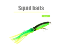 Isca de Pesca Lula 24cm/40g Verde Anzol Triplo
