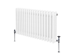 Radiador Tradicional De 3 Colunas 600x832mm Em Aço Carbono Branco Com Elevado Rendimento Térmico 4331 Btu, Acabamento