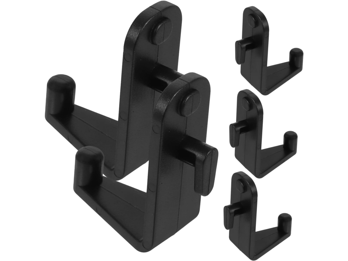 Conjunto De 5 Ganchos Pretos Resistentes Zerodeko Para Painel Perfurad