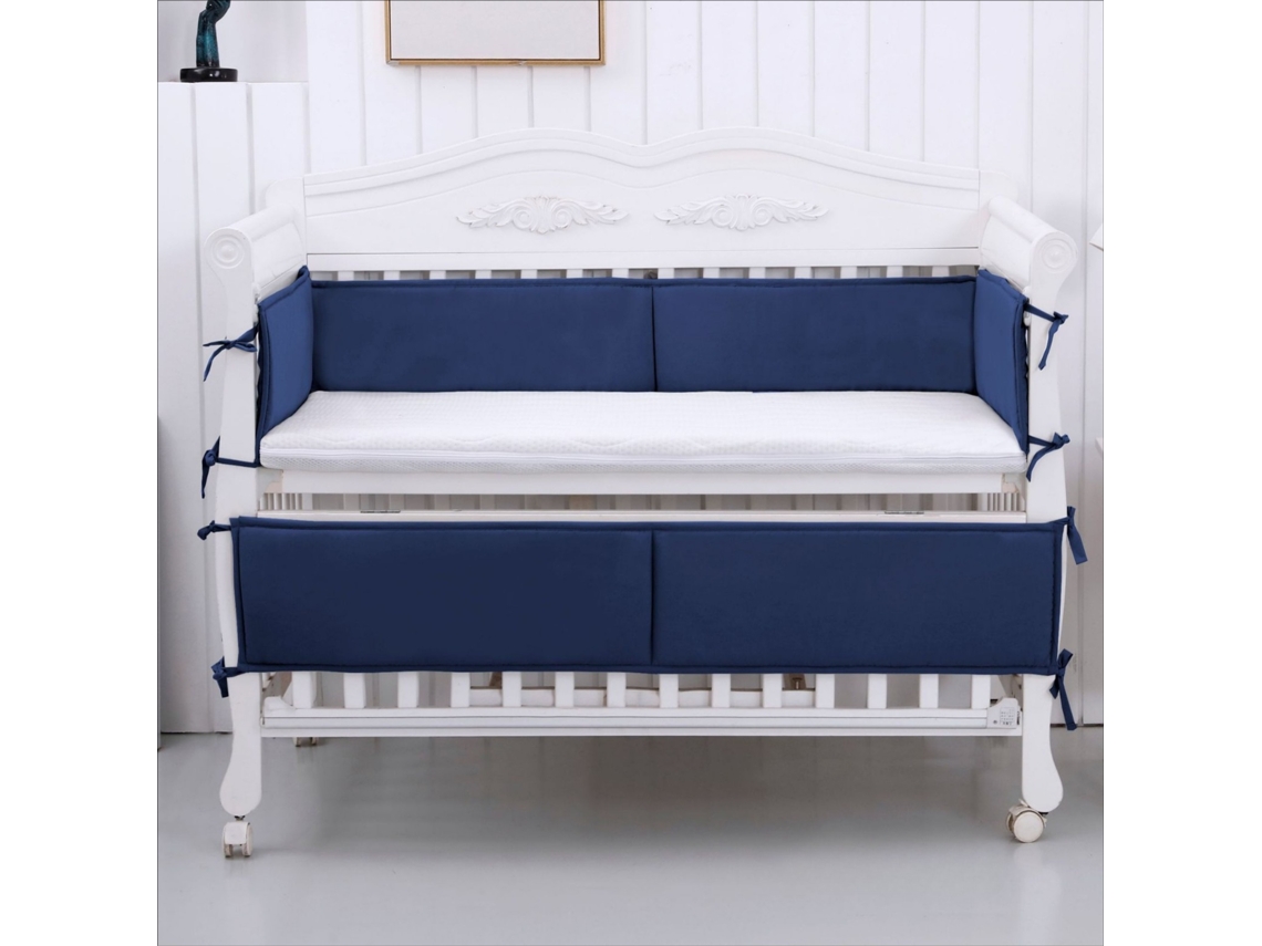 Conjunto de Protetores de Berço PANOONA 4 Peças Azul (2 X 132 Cm + 2 X 68,5 Cm)