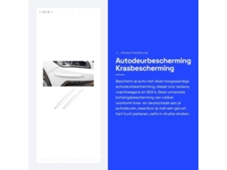 Autodeurbescherming 2 Stuks - Krasbescherming Van Rubber - Universele Botsingsbescherming - Voor Auto's/suv's - Schokbestendig - Stijlvolle Esthetiek