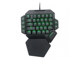 Teclado Mecânico Portátil Para Jogos Com Led, Teclado Usb Com Fio Para A Mão Esquerda, 35 Teclas Everley891