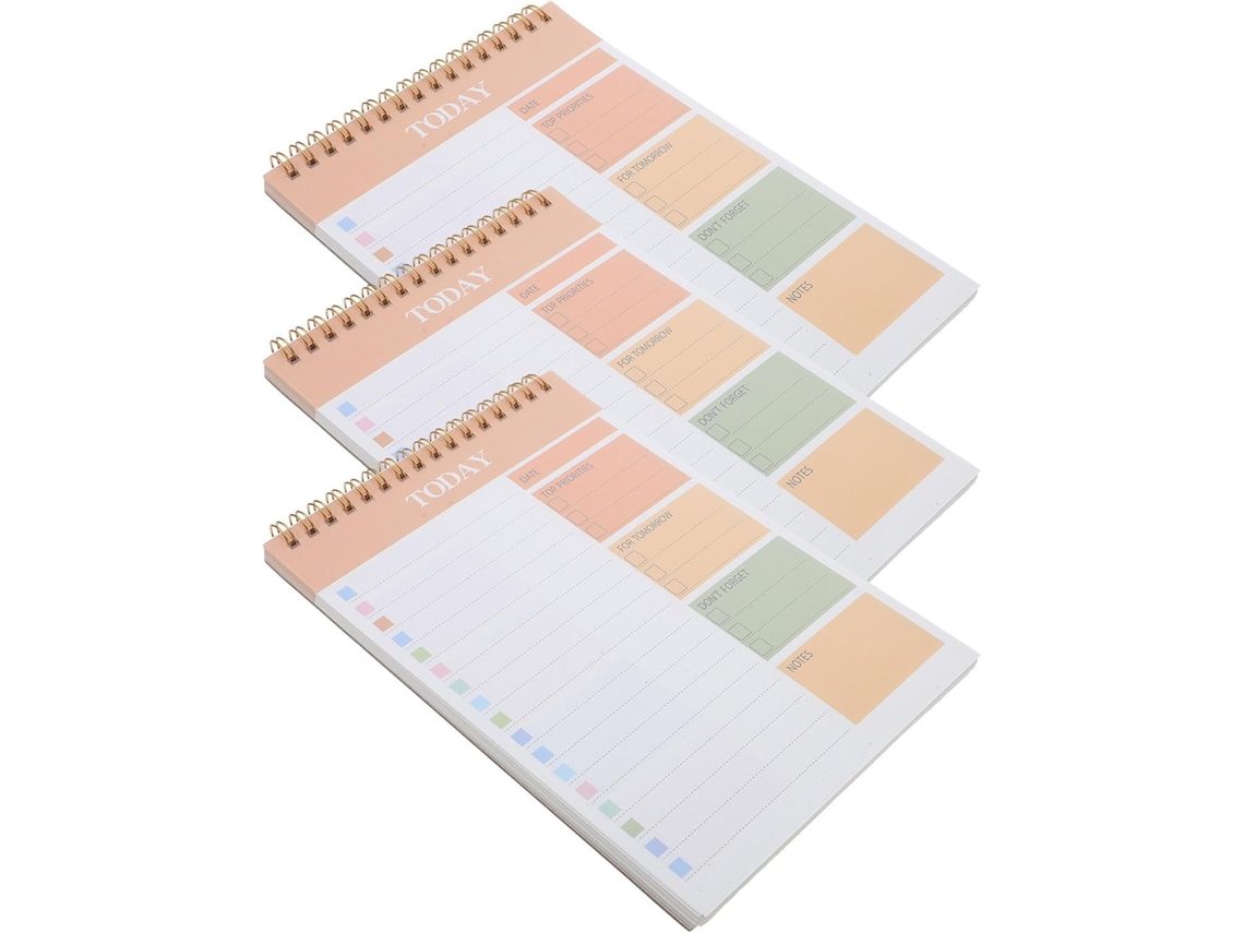Caderno de Planejamento de Tarefas A5 com 52 Folhas (Em Papel Com) Bloco de Notas para Planejamento Diário sem Data