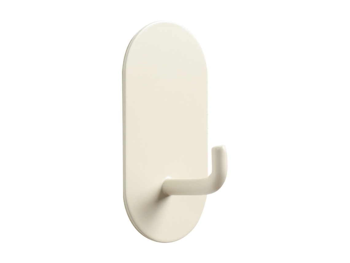 Gancho de parede adesivo ferro branco creme decorativo S/MARCA